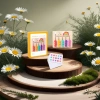 Five-color movement wooden logic game, rainbow color slider matching, 18 problem cards, baby thinking training, early education and intelligence board game Specification image
